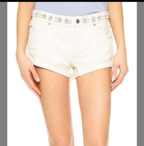 Free People Women's Embroidered Button Fly Shorts Size 25